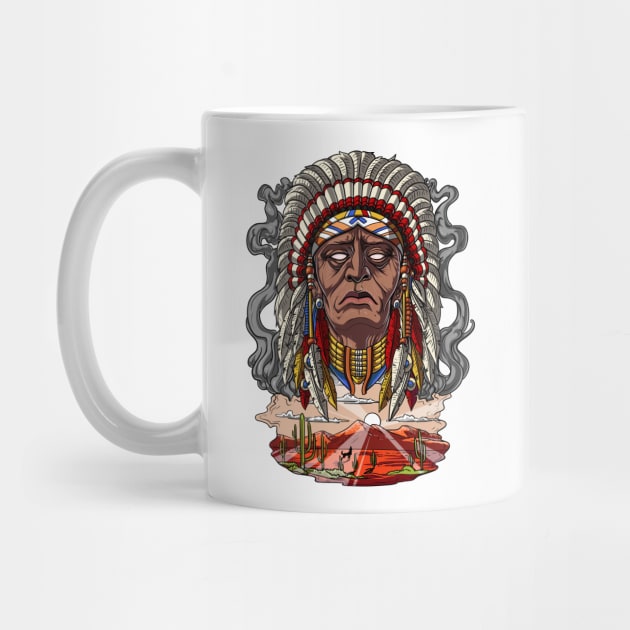 Native American Chief by underheaven